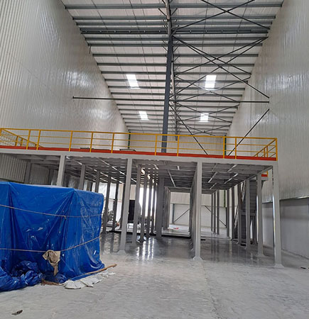 Project site — mezzanine structure